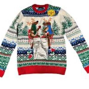 Blizzard Bay Funny Ugly Christmas Sweater Drinking Holder Pocket S Blizzard Bay